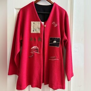 Links Winter Theme Cardigan